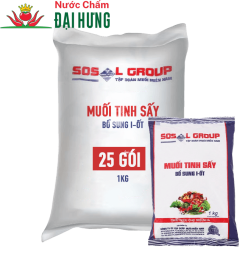 Muối Tinh Sấy Bổ Sung I Ốt Sosal Group 1kg x 25 Gói